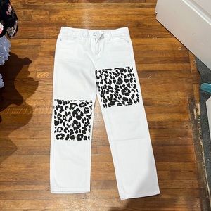 White zebra jeans